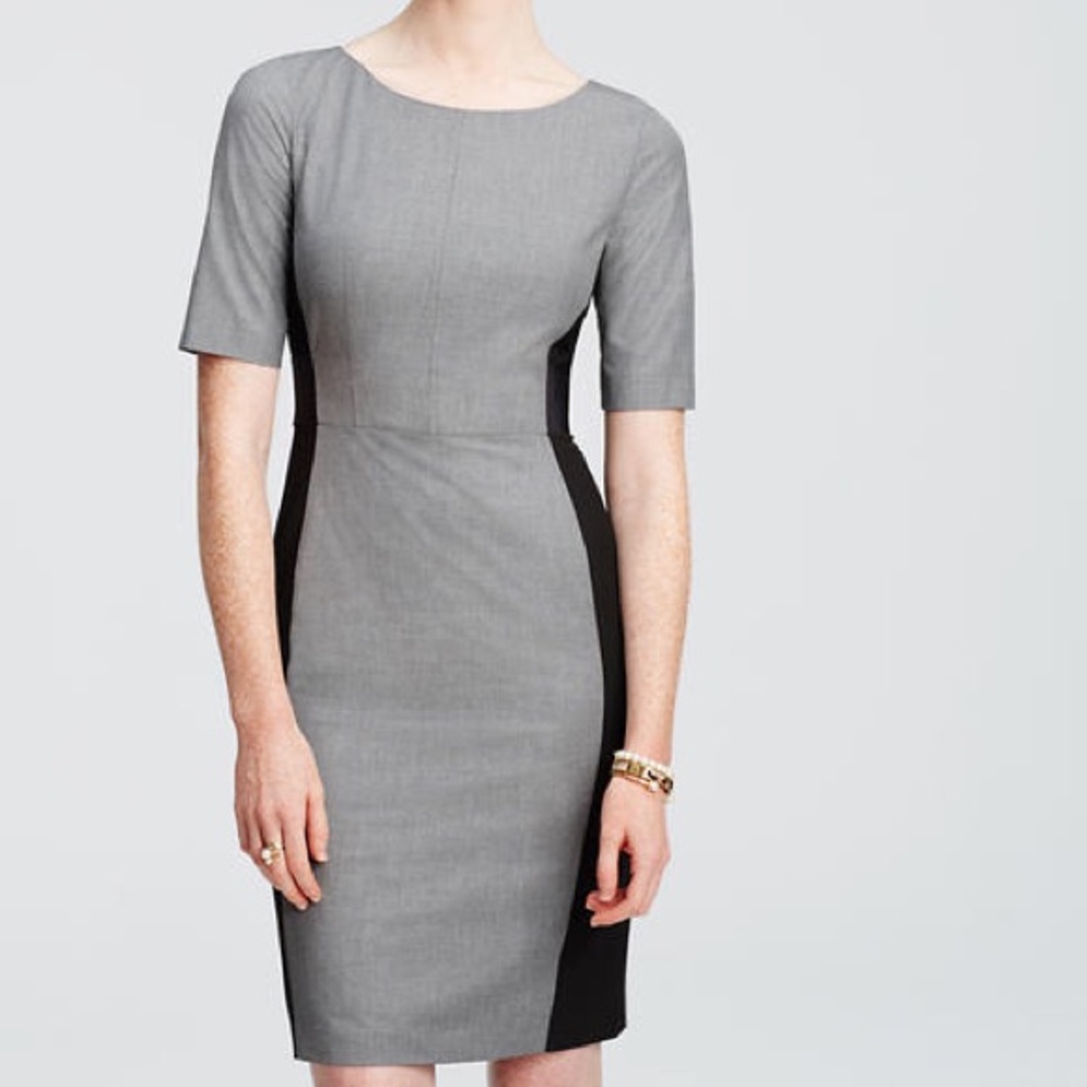Ann Taylor Colorblock Stretch Sheath Dress 2P
